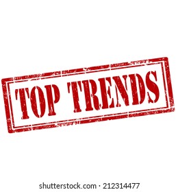 Grunge rubber stamp with text Top Trends,vector illustration