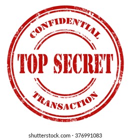 Grunge rubber stamp with text Top Secret-Confidential Transaction,vector illustration