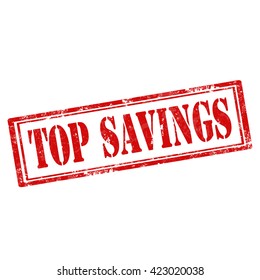 Grunge rubber stamp with text Top Savings,vector illustration