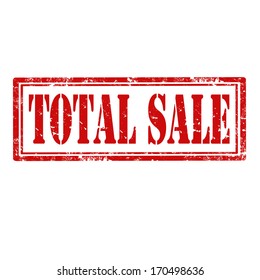 Grunge rubber stamp with text Total Sale,vector illustration