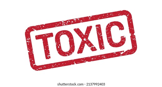 Grunge rubber stamp with text Toxic isolated on white background. Vector illustration