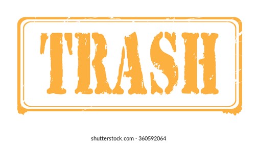 Grunge rubber stamp with text "trash" inside,vector illustration