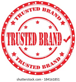 Grunge rubber stamp with text Trusted Brand,vector illustration