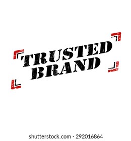 Grunge rubber stamp with text Trusted Brand,vector illustration