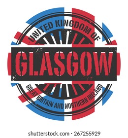 Grunge rubber stamp with the text United Kingdom, Glasgow, vector illustration
