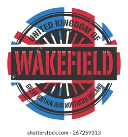 Grunge rubber stamp with the text United Kingdom, Wakefield, vector illustration