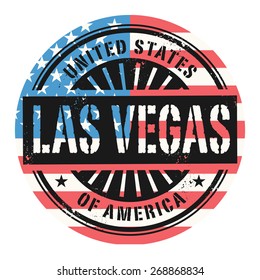 Grunge rubber stamp with the text United States of America, Las Vegas, vector illustration