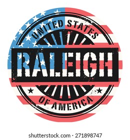 Grunge rubber stamp with the text United States of America, Raleigh, vector illustration