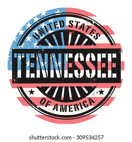 Grunge rubber stamp with the text United States of America, Tennessee, vector illustration