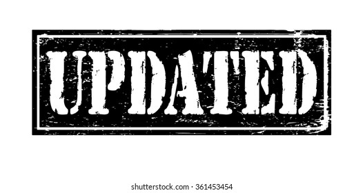 Grunge rubber stamp with text "updated" inside,vector illustration