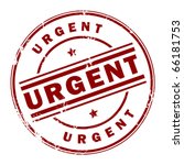 Grunge rubber stamp with the text Urgent written inside the stamp, vector illustration