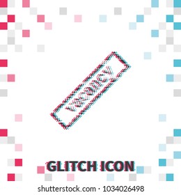 Grunge rubber stamp with text vacancy  glitch effect vector icon.