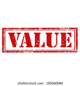 Grunge rubber stamp with text Value,vector illustration