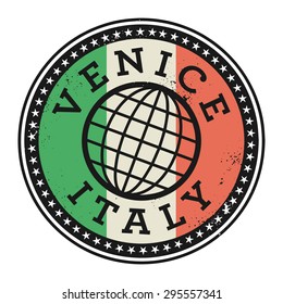 Grunge rubber stamp with the text Venice, Italy, vector illustration