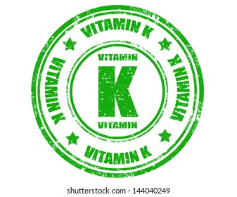 Grunge rubber stamp with text vitamin k inside,vector illustration