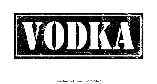 Grunge rubber stamp with text "vodka" inside,vector illustration