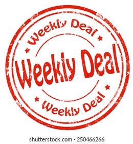 Grunge rubber stamp with text Weekly Deal,vector illustration