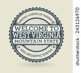 Grunge rubber stamp with text Welcome to West Virginia, USA, vector illustration