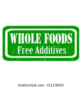 Grunge rubber stamp with text Whole Foods,vector illustration
