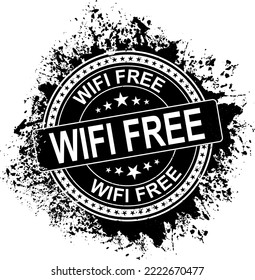 grunge rubber stamp with the text wireless internet written inside the stamp