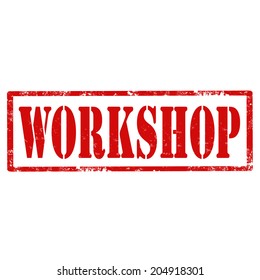 Grunge rubber stamp with text Workshop,vector illustration