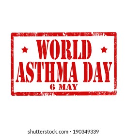 Grunge rubber stamp with text World Asthma Day,vector illustration
