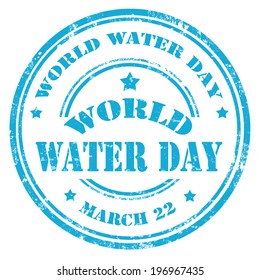 Grunge rubber stamp with text World Water Day,vector illustration