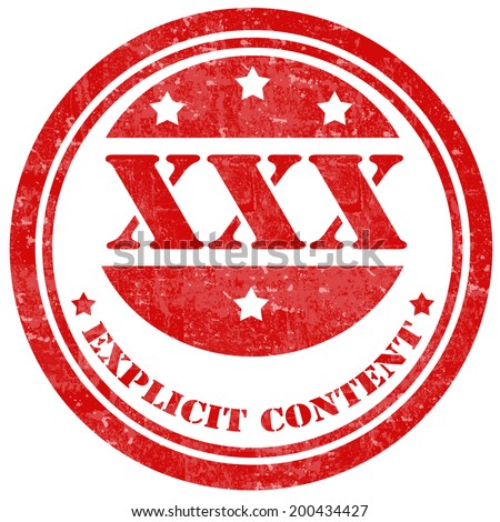 Grunge rubber stamp with text XXX-Explicit Content,vector illustration