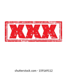 Grunge rubber stamp with text XXX,vector illustration
