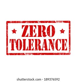 Grunge rubber stamp with text Zero Tolerance,vector illustration