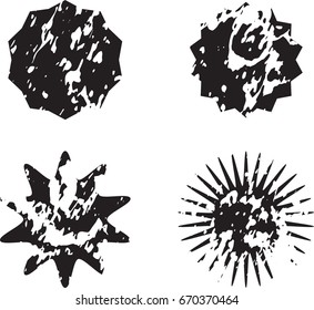 Grunge rubber Stamp texture, Circles. Banners, Insignias , Logos, Icons, Labels . vector distress design element. blank shape.