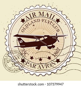 Grunge rubber stamp / Vector grunge air mail / Stamp design