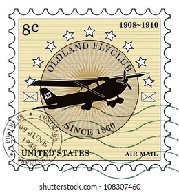 Grunge rubber stamp / Vector grunge air mail / Stamp design
