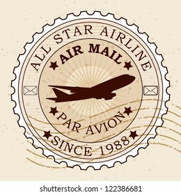 Grunge rubber stamp / Vector grunge air mail / Stamp design