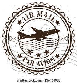 Grunge rubber stamp / Vector grunge air mail 