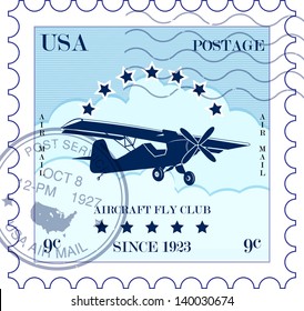 Grunge rubber stamp / Vector grunge air mail / Stamp design 