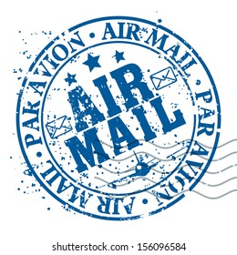 Grunge rubber stamp / Vector grunge air mail 