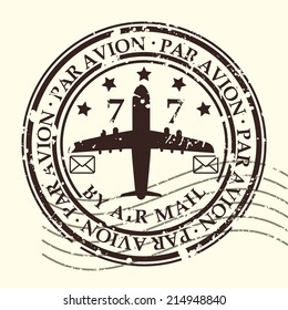 Grunge rubber stamp / Vector grunge air mail 