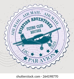 Grunge rubber stamp / Vector grunge air mail / Stamp design
