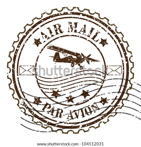 Grunge rubber stamp / Vector grunge air mail