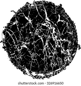 grunge rubber stamp . Vector Scratched Circle .