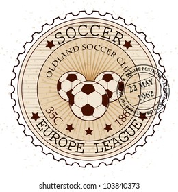 Grunge rubber stamp / Vector soccer stamp / Vector soccer badge labels
