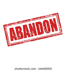 Grunge rubber stamp with word Abandon,vector illustration