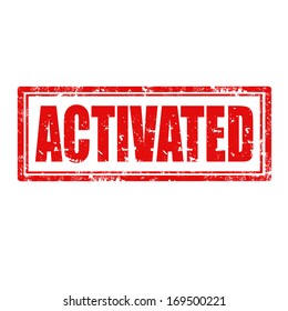 Grunge rubber stamp with word Activated,vector illustration
