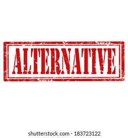 Grunge rubber stamp with word Alternative,vector illustration