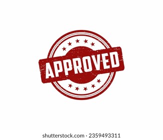 Grunge rubber stamp with word Approved