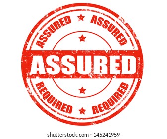 Grunge rubber stamp with word Assured inside,vector illustration