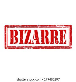 Grunge rubber stamp with word Bizarre,vector illustration