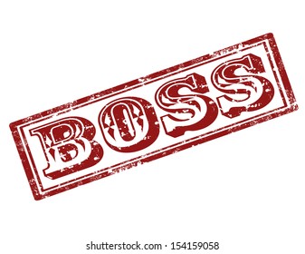 Grunge rubber stamp with word Boss,vector illustration