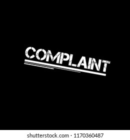 Grunge rubber stamp with word complaint inside, vector illustration